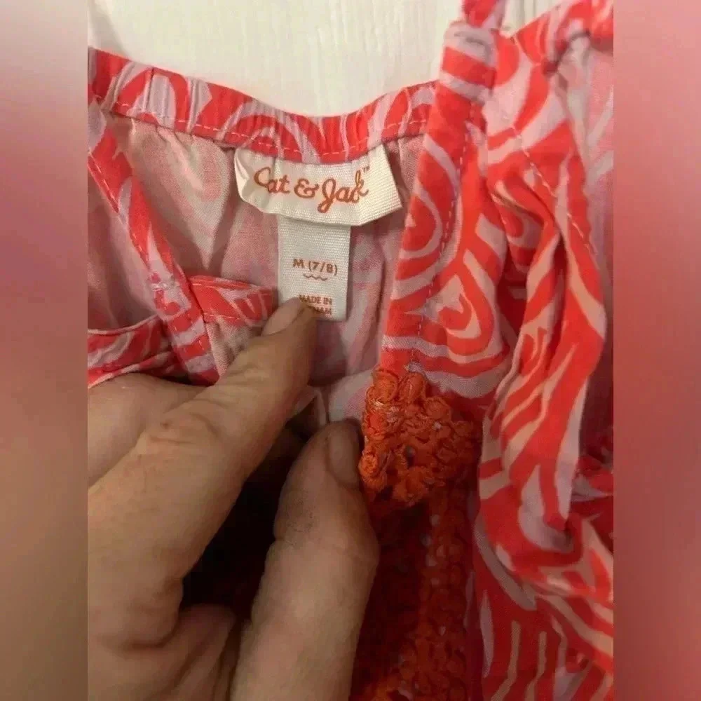 Cat & Jack Girls orange romper